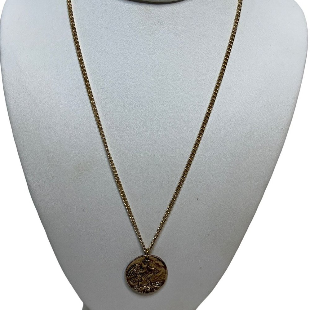 Avon Roman Gold Tone Victory Coin Necklace (4311)